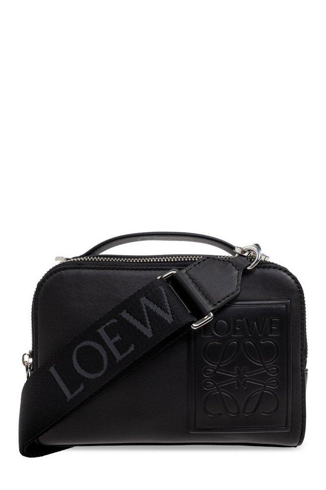 Loewe Logo Embossed Mini Camera Crossbody Bag in Black for