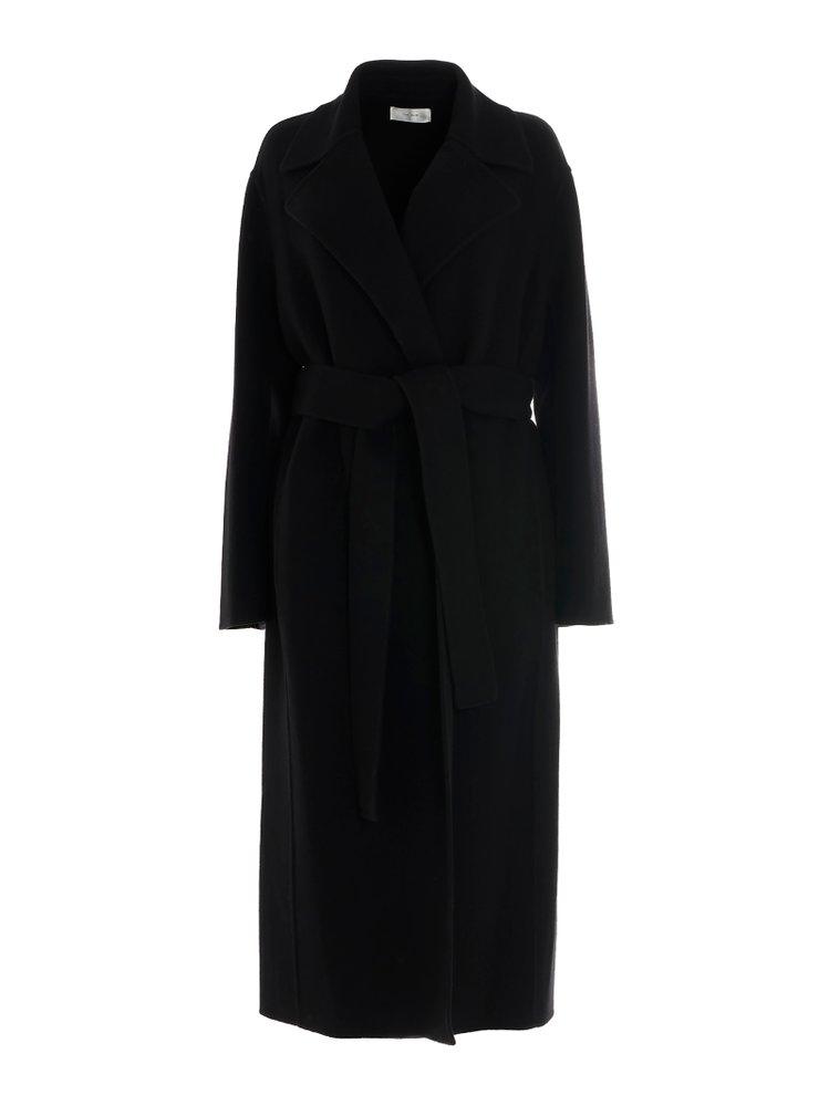 The Row Malika Wrap Coat in Black | Lyst
