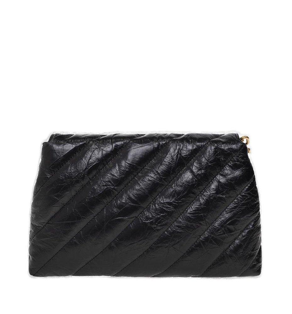Balenciaga 'crush Pochette Medium' Handbag in Black | Lyst