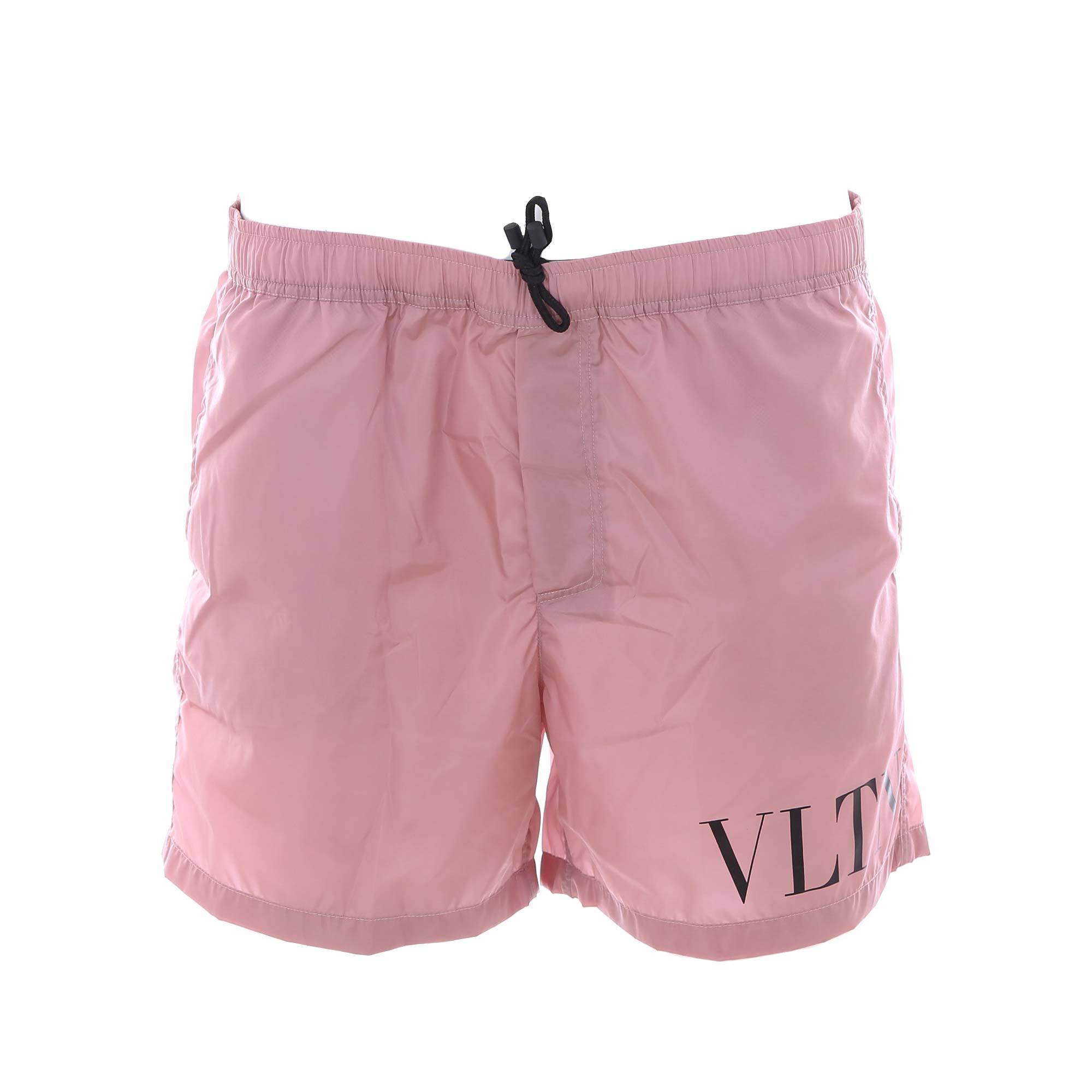 Valentino Vltn Swim Shorts in Pink for Men | Lyst