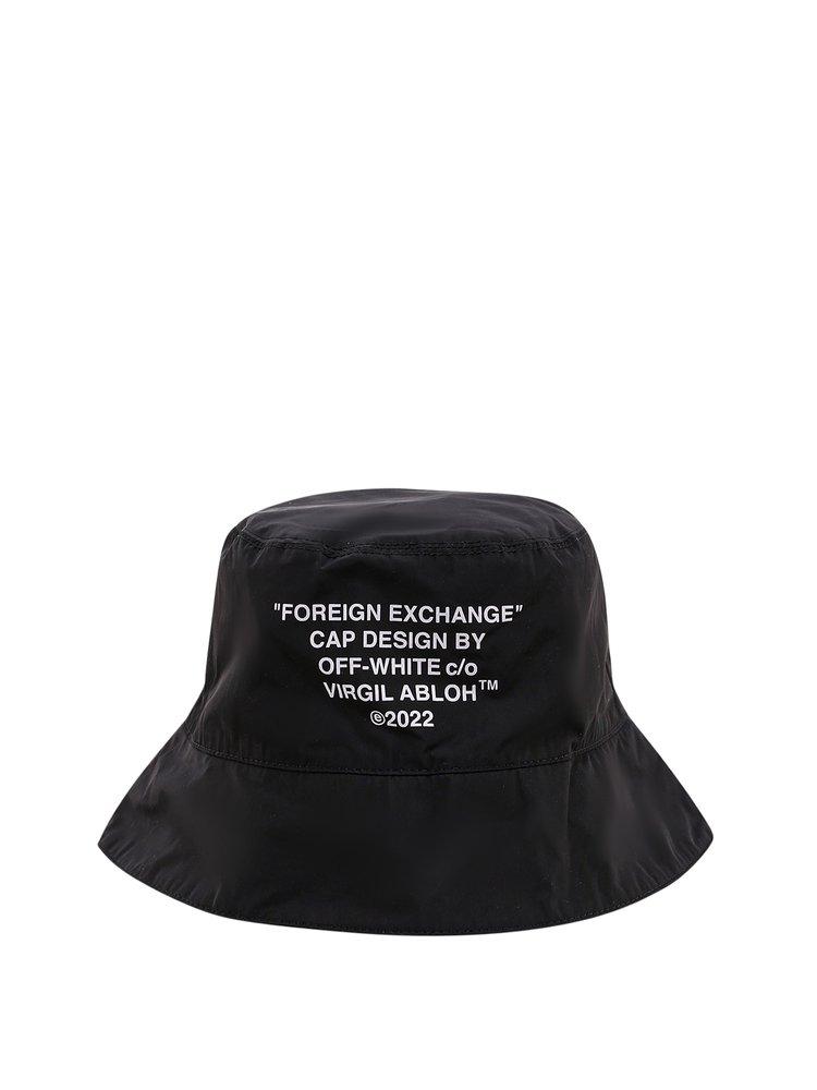 Off-White c/o Virgil Abloh Cotton Bucket Hat in Black/White for Men Black Mens Hats Off-White c/o Virgil Abloh Hats Save 24% 