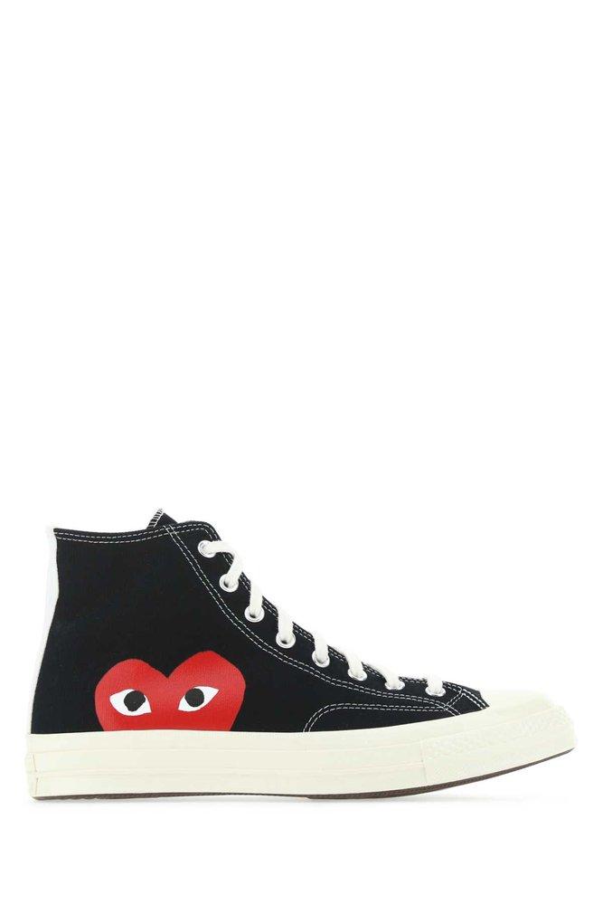 heart converse black high top