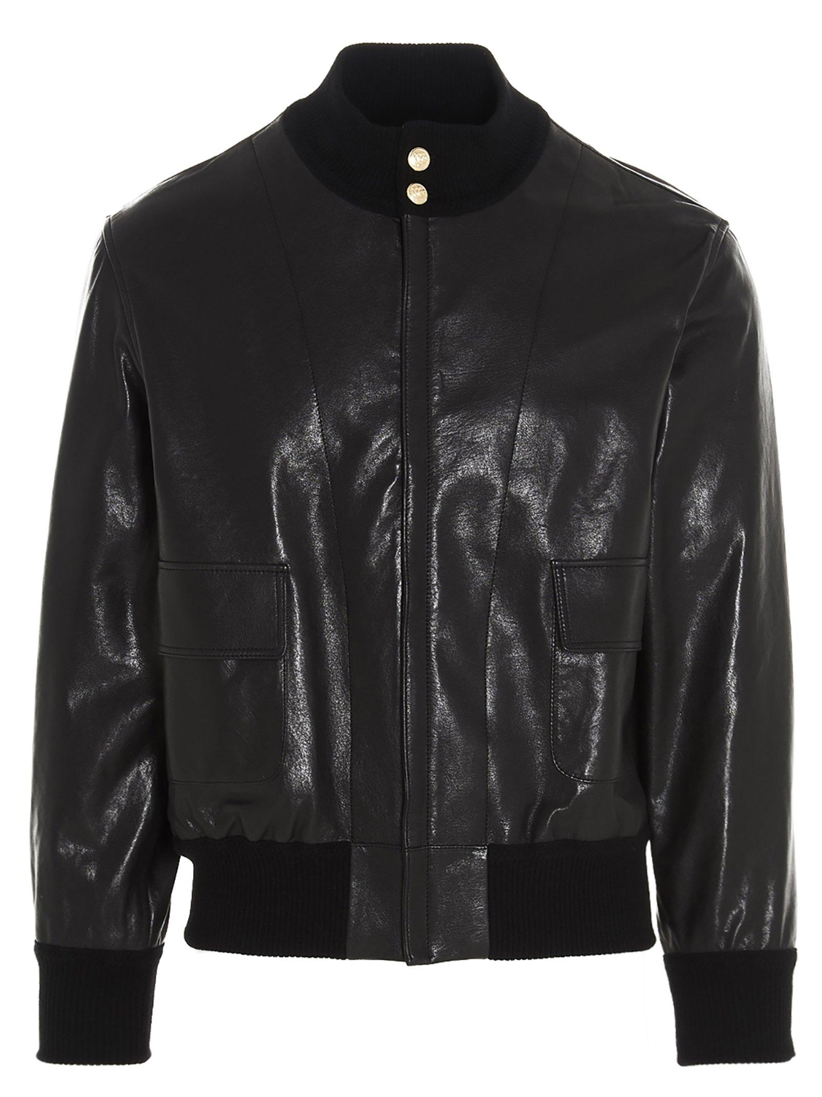 Gucci Leather Bomber Jacket in Black for Men - Save 43% - Lyst