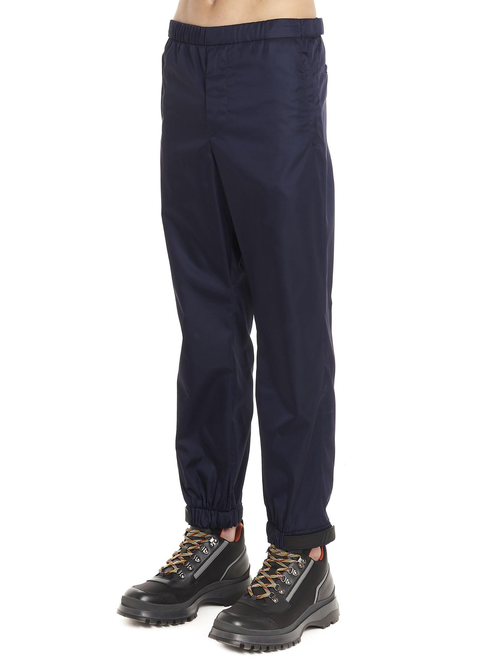 Prada Strap Ankle Trousers in Blue for Men | Lyst