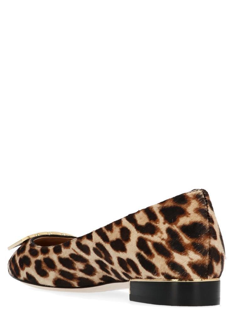 Leopard tory burch flats top