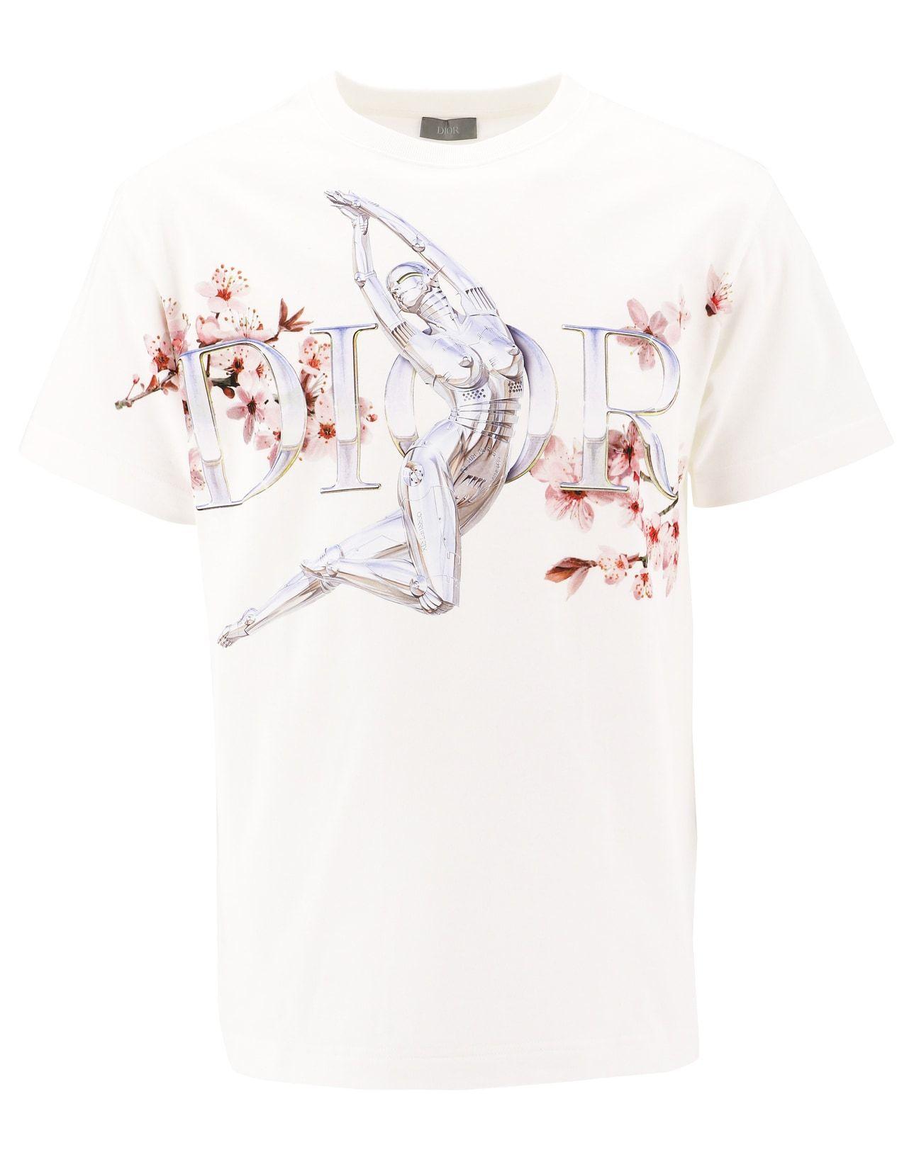 Draak niettemin plotseling Dior Homme Dior X Sorayama Robot Logo Printed T-shirt in White for Men |  Lyst