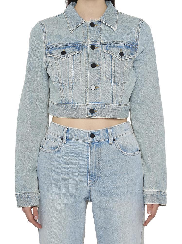 alexander wang cropped denim jacket