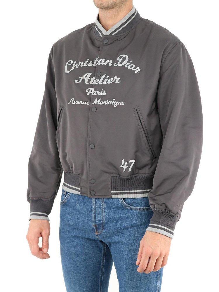 Dior Christian Dior Atelier Teddy Jacket in Gray for Men | Lyst Dior Christian Dior Atelier Teddy Jacket in Gray for Men | Lyst