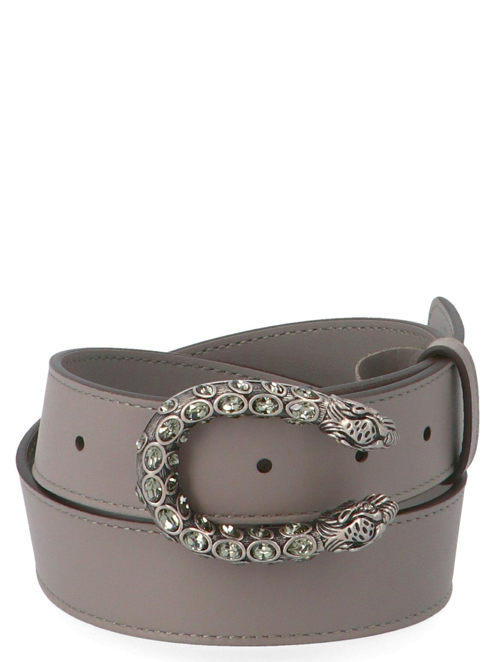 Gucci Leather Dionysus Buckle Belt in Grey (Gray) - Lyst