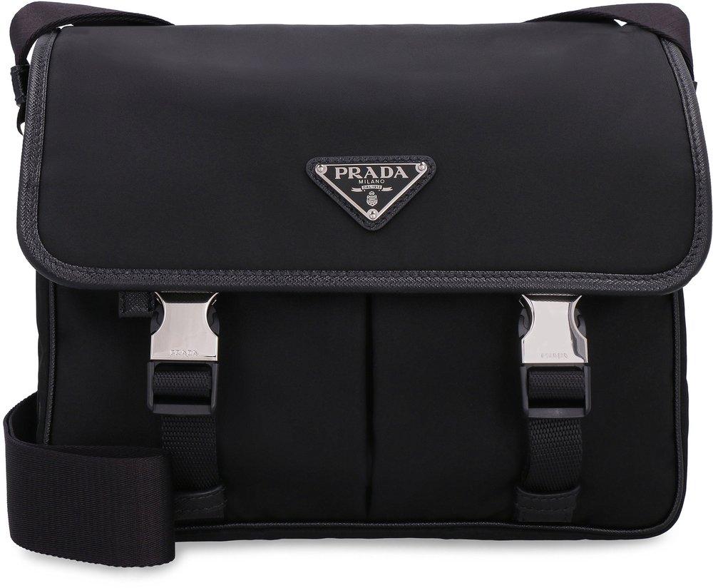 Prada Re-nylon Messenger Bag in Black for Men | Lyst Canada