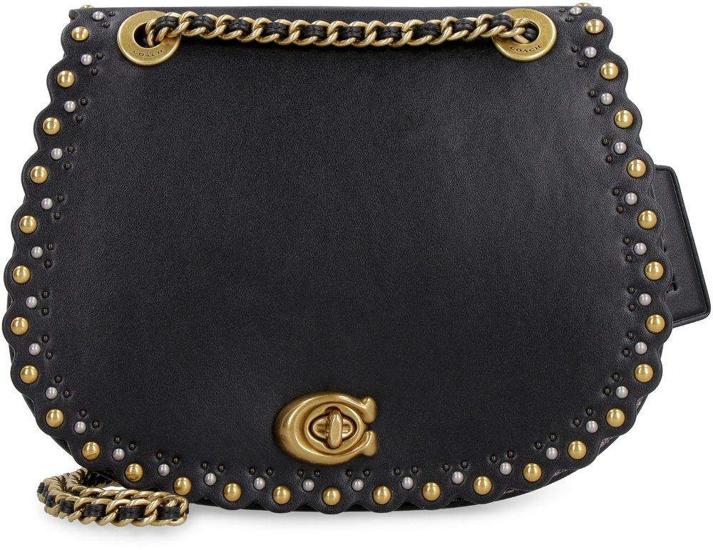 COACH Parker Studded Shoulder Bag in Black Lyst