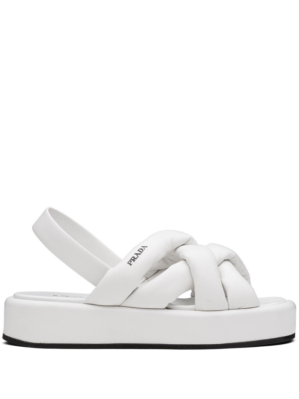 prada white flip flops