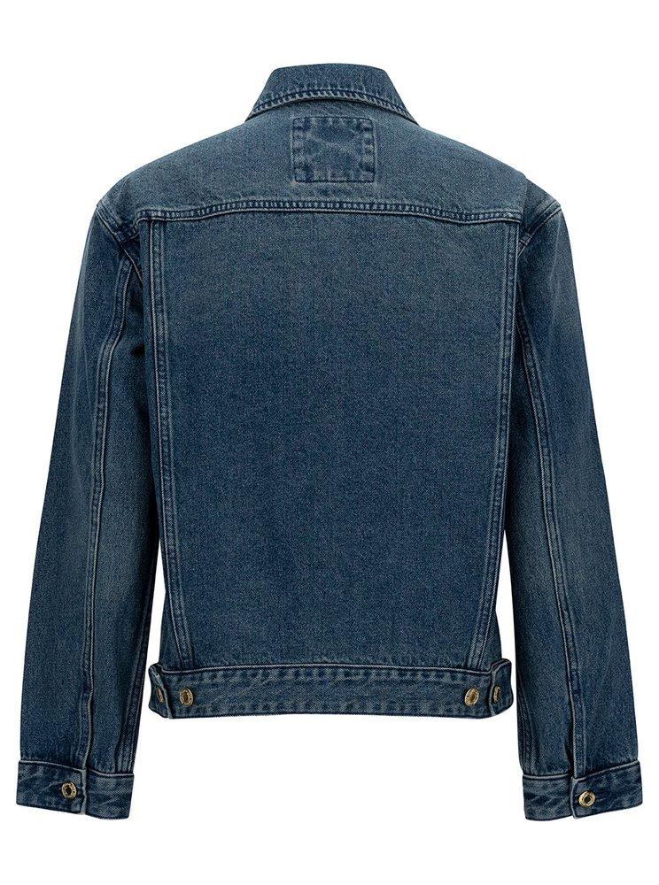 MICHAEL Michael Kors Logo embossed Denim Jacket in Blue Lyst