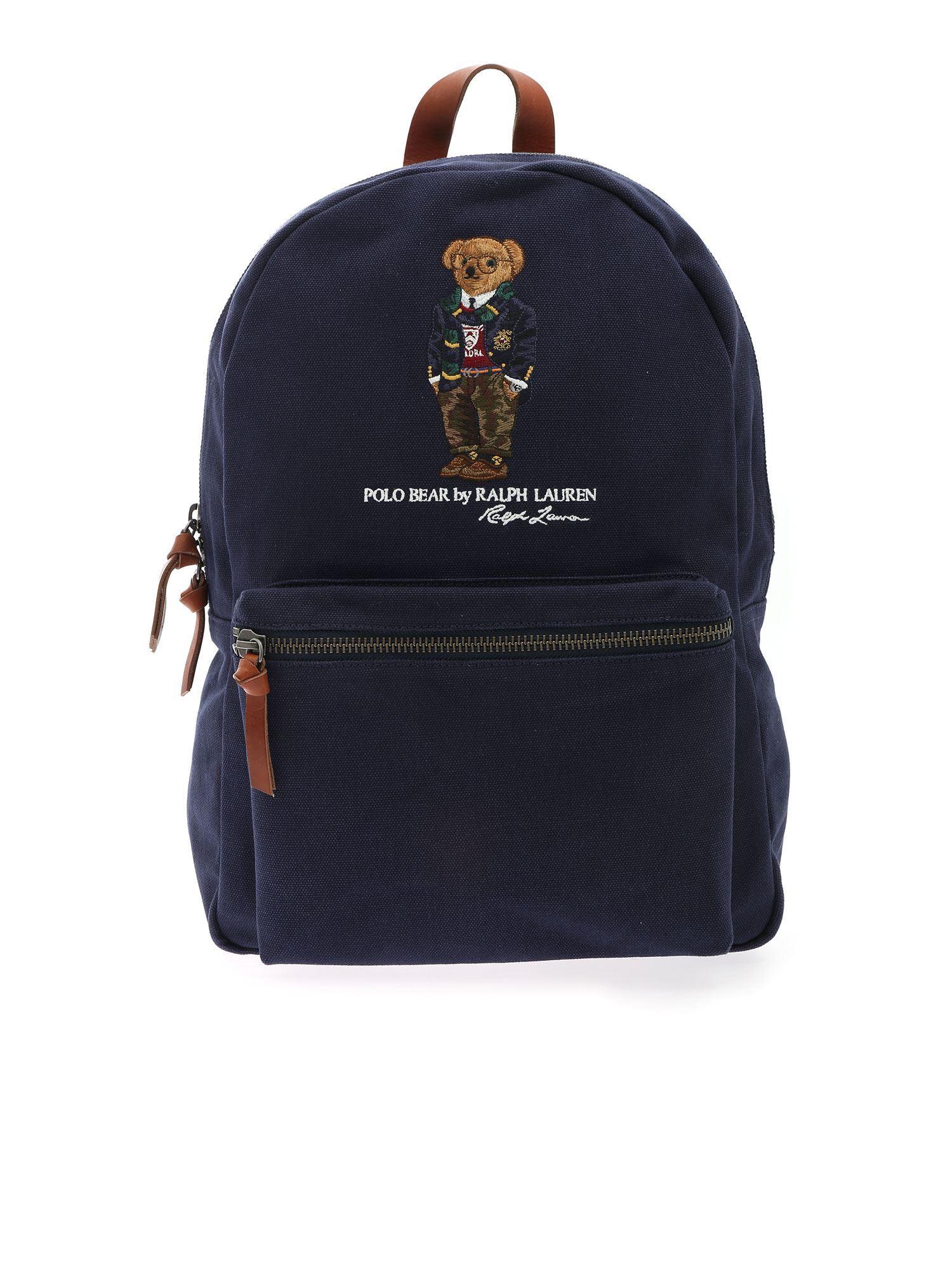 Polo Ralph Lauren Polo Embroidered Backpack Blue for Men | Lyst