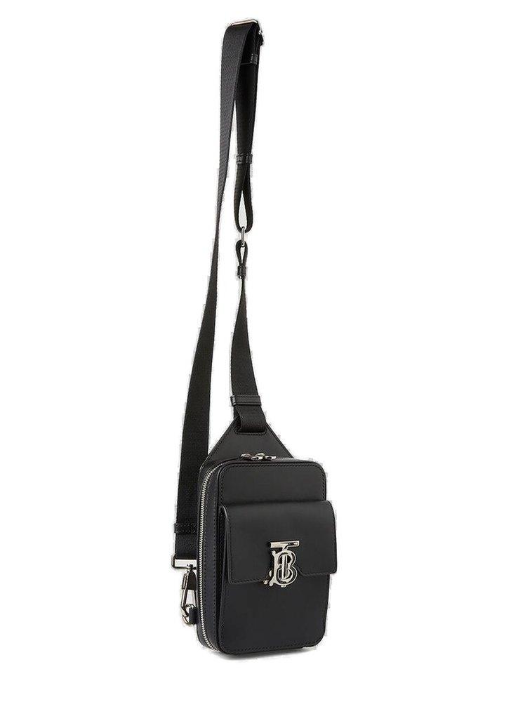 Burberry Logo Plaque Theo Crossbody Bag in Black for Men Lyst