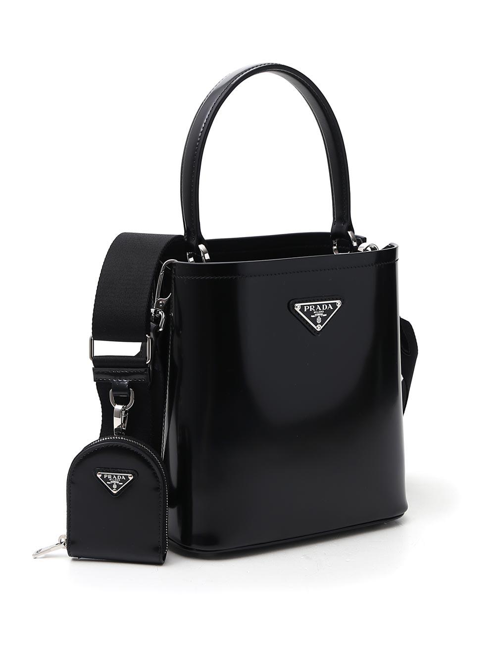 Prada Shoulder Bag Pouch Black 12 x 19 x 7cm Novelty Official