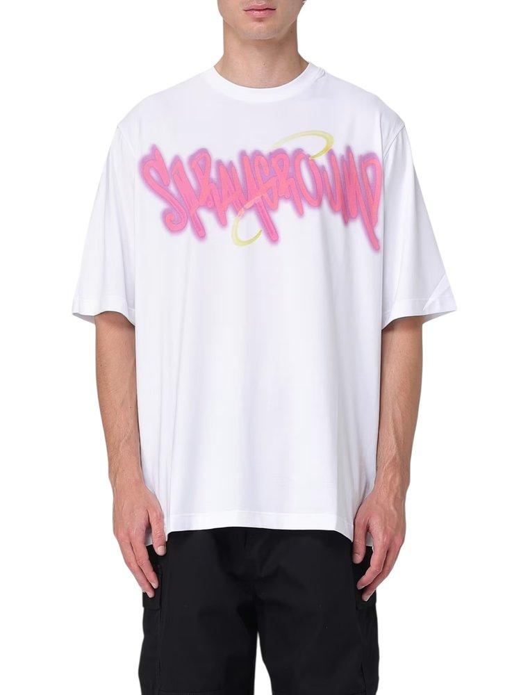 Tシャツ・カットソー SPRAYGROUND Men T-shirt White SP731 WHTBLACK Sprayground boy's short-sleeve cotton T-shirt spy1038 White