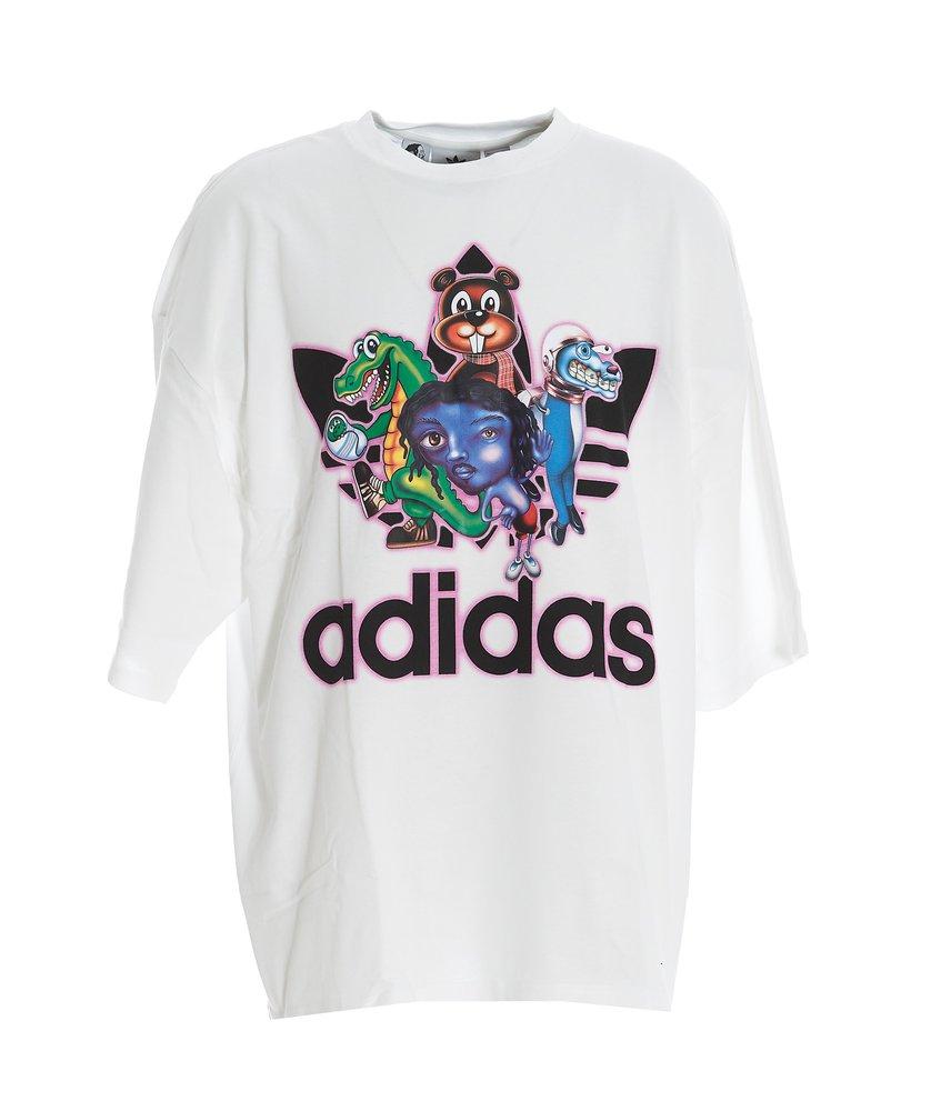 adidas Originals X Kerwin Frost Logo Printed T-shirt in White for 
