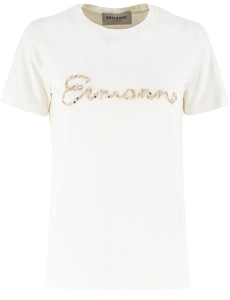 ERMANNO FIRENZE 売れ筋商品|||エルマンノ フィレンツェ Tシャツ トップス レディース Tops White ERMANNO FIRENZE エルマンノ フィレンツェ Tシャツ ホワイト 白