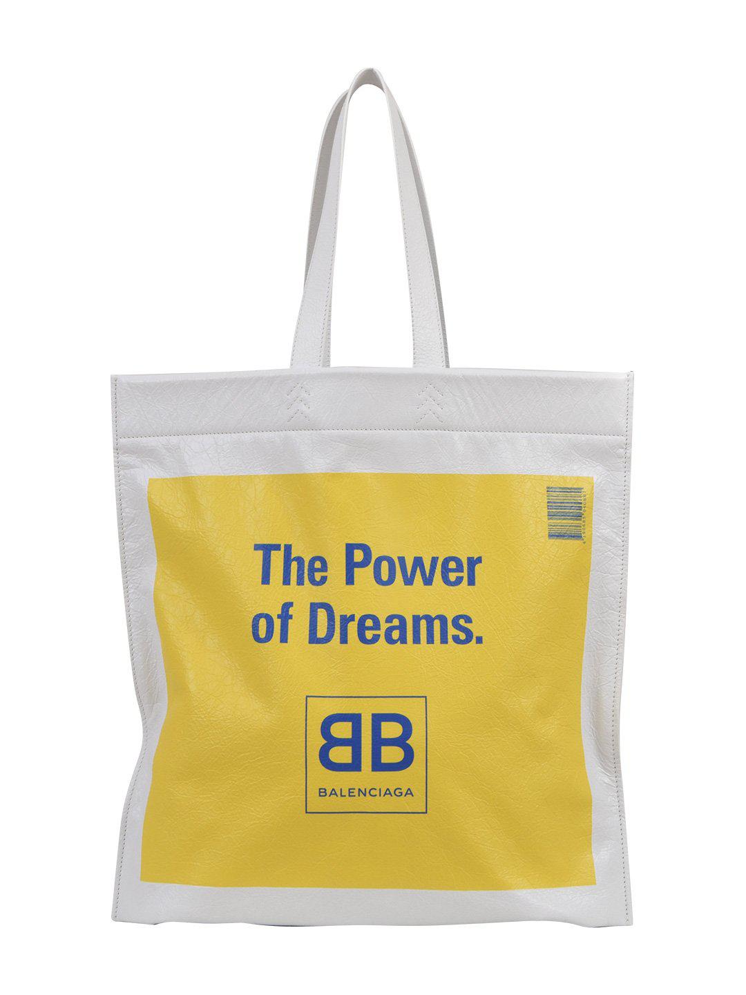 Balenciaga The Power Of Dreams Shopper Tote in Yellow | Lyst