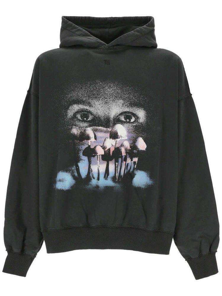 MISBHV Graphic Printed Mush Hoodie in Black for Men