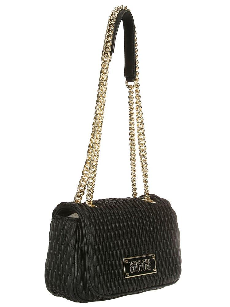 VERSACE JEANS black vegan 2024 leather handbag ITALY