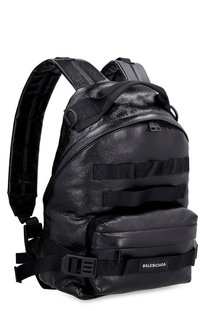 Balenciaga Leather Backpack in Black for Men | Lyst