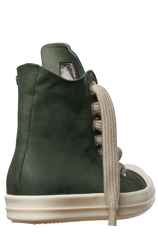 Rick Owens High-top Lace-up Sneakers in Green for Men | Lyst