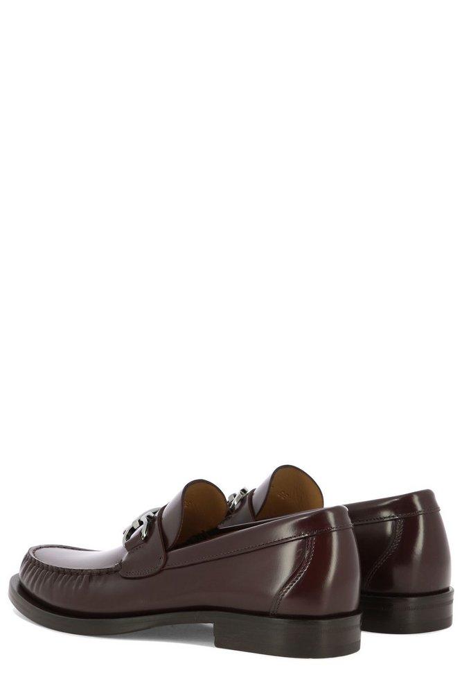 Ferragamo Gancini-plaque leather loafers - Brown