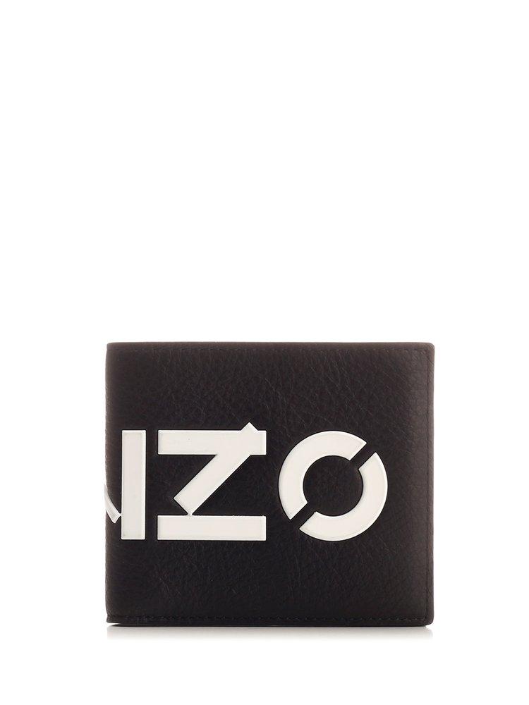 KENZO Logo Detailed Bi-fold Wallet in Black for Men | Lyst