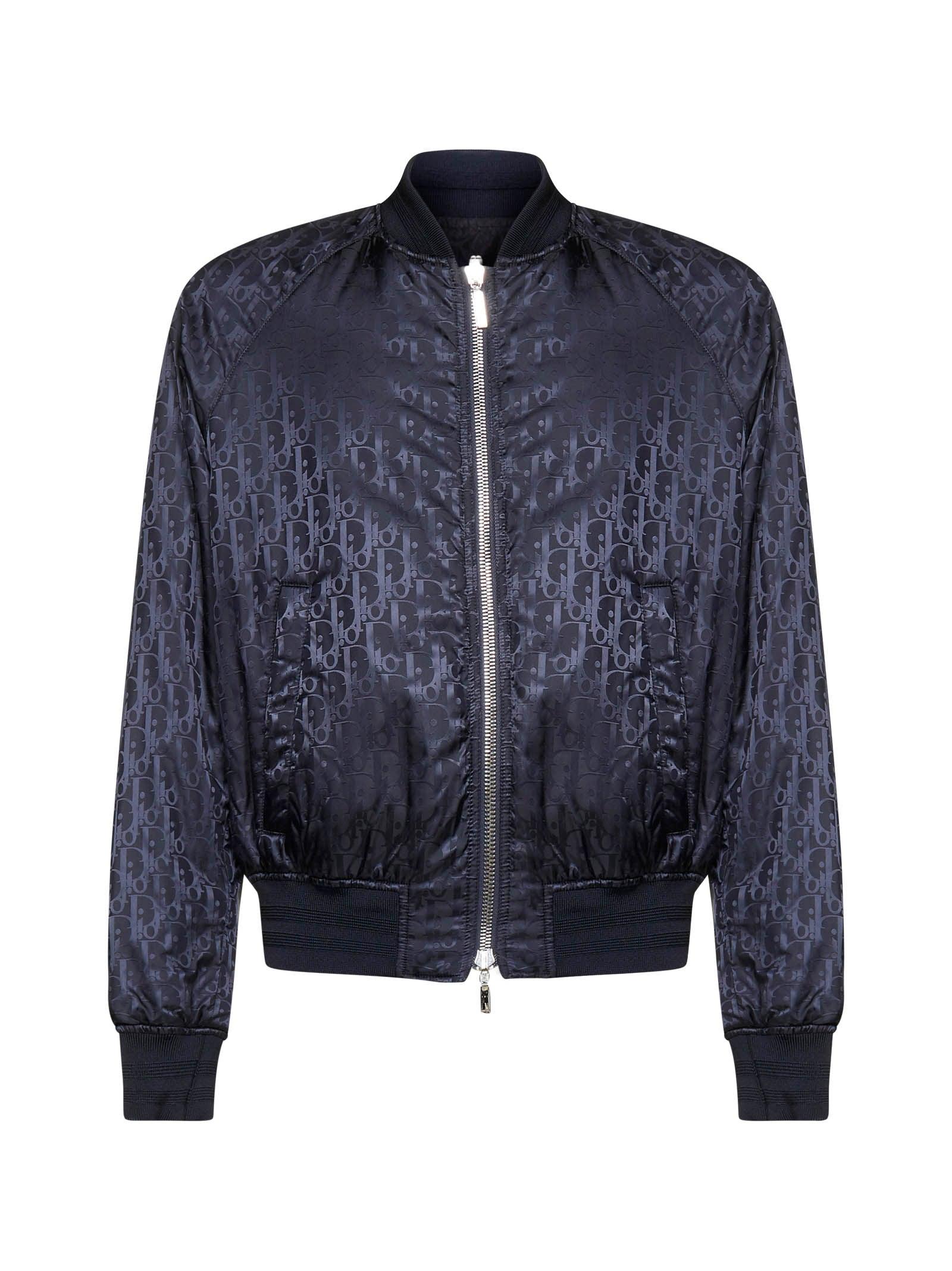 Dior Reversible Dior Oblique Bomber Jacket in Blue for Men | Lyst