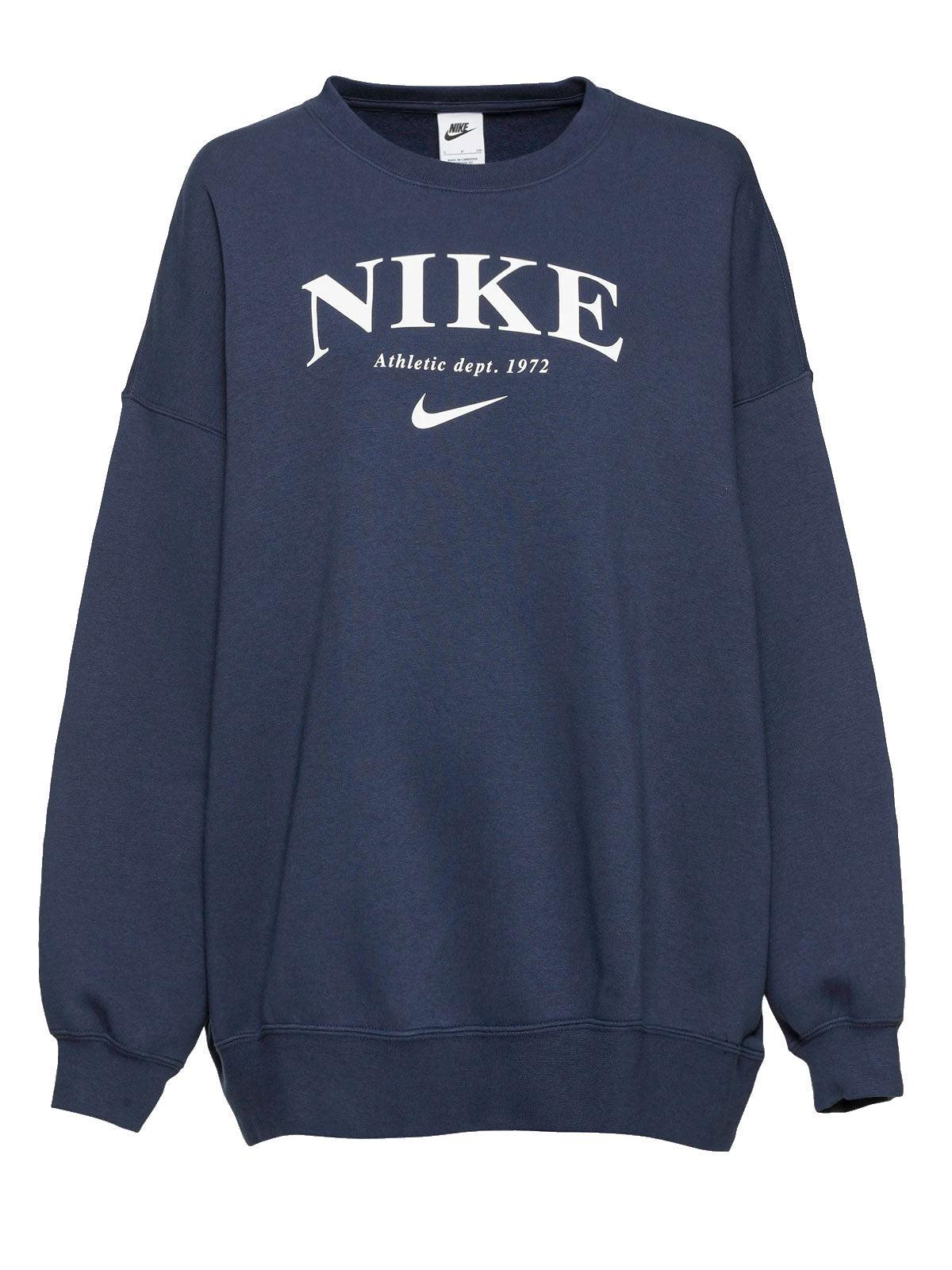 Nike Essentials Fleece Sweatshirt in Navy (Blue) | Lyst