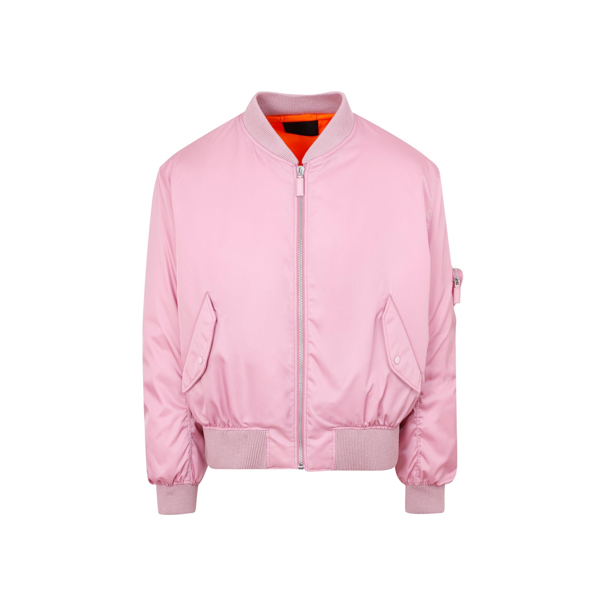 Prada Synthetic Re-nyon Bomber Jacket in Pink for Men - Lyst