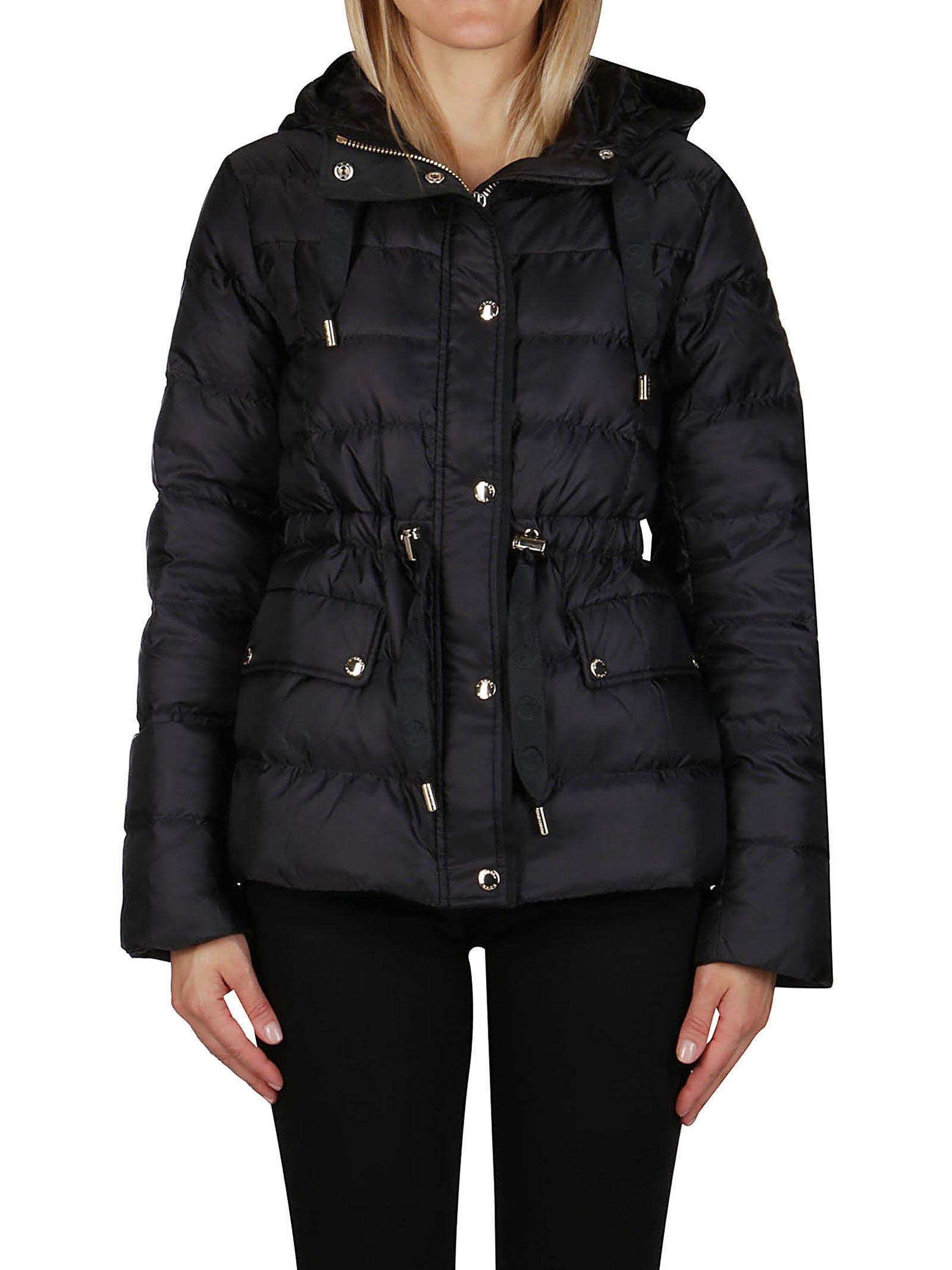 michael kors hooded down & neoprene jacket