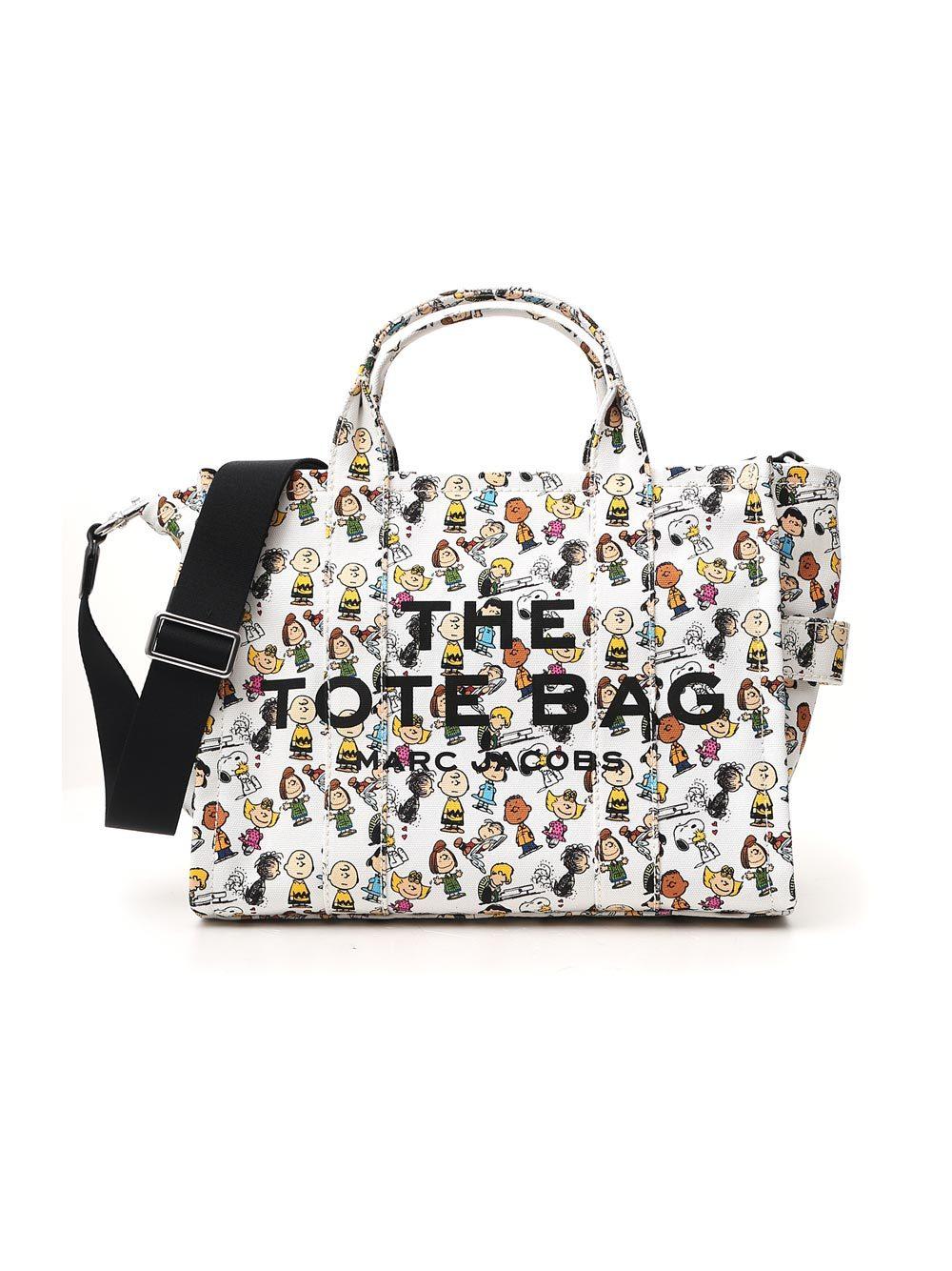 Marc Jacobs X Peanuts The Small Traveler Tote Bag in Black | Lyst