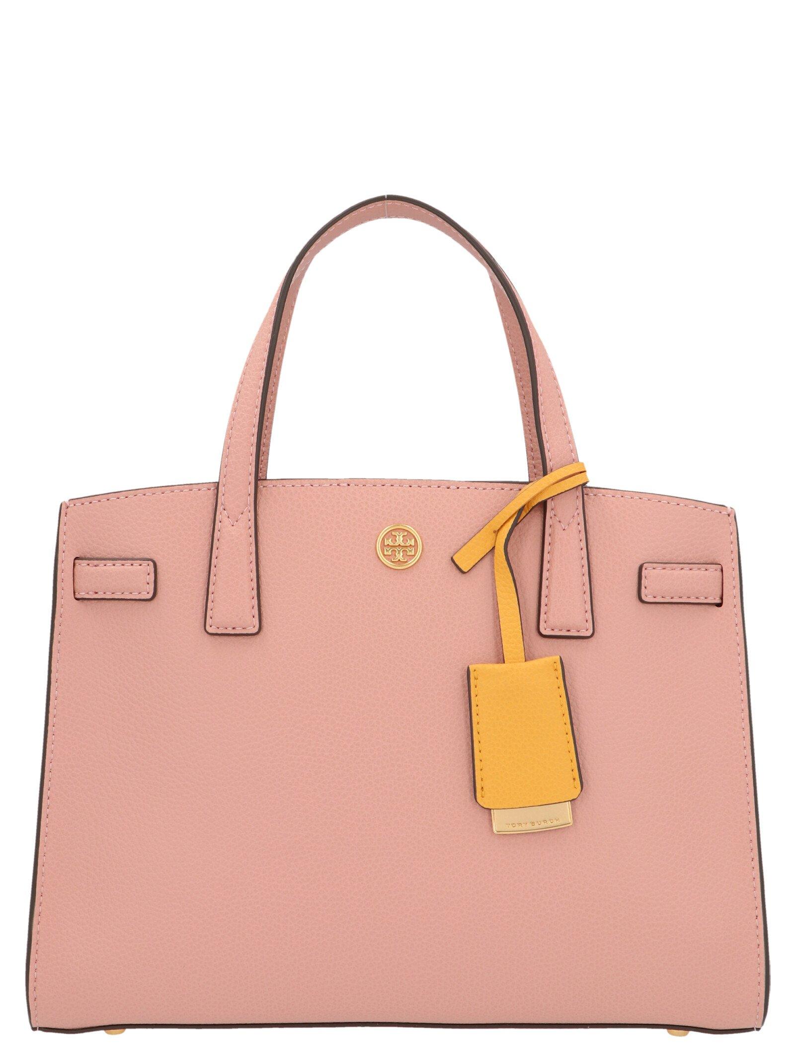 Tory Burch Leather Walker Small Satchel Bag in Pink Lyst