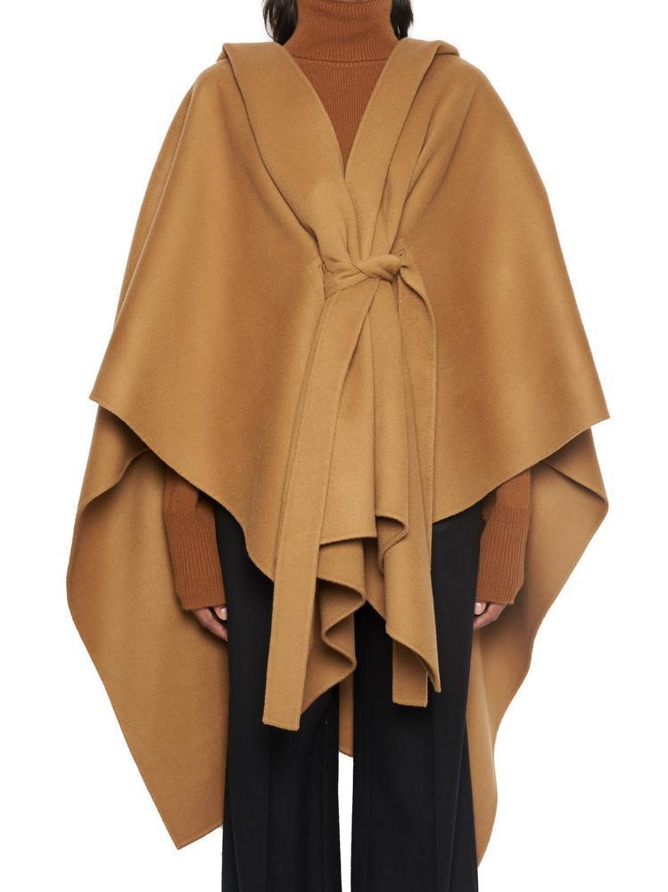 belted cape coat