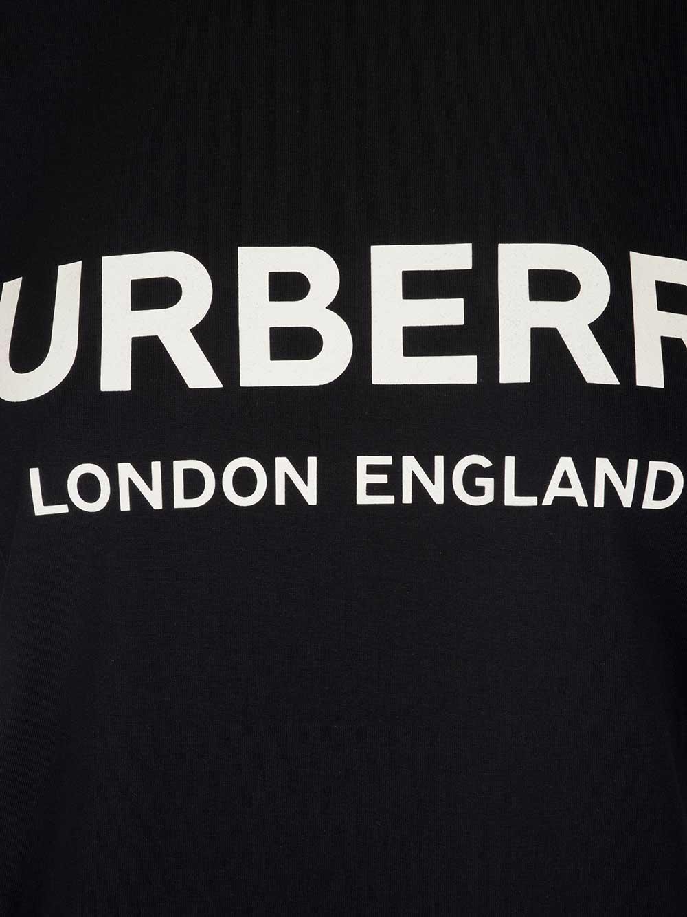 Burberry Logo T Shirt in Nero (Black) - Save 61% - Lyst
