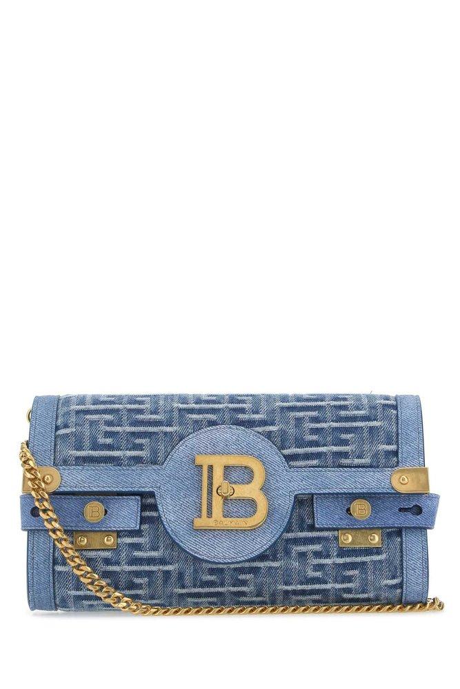 関税込*BALMAIN バルマン B-Buzz デニム ポーチ クラッチ Balmain B-Buzz デニムクラッチバッグ | グレー | FARFETCH JP