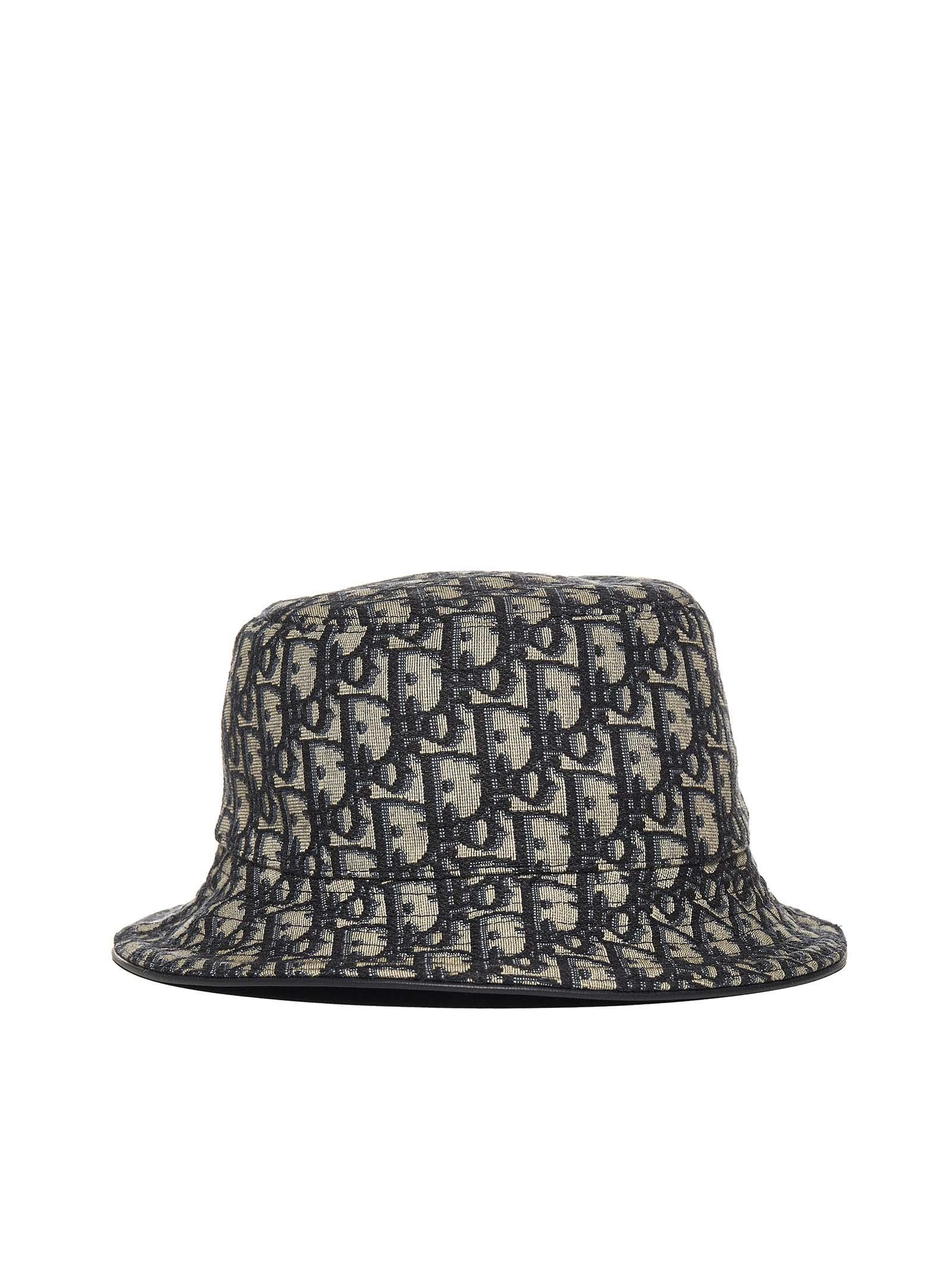 Dior Cotton Oblique Bucket Hat in Gray 