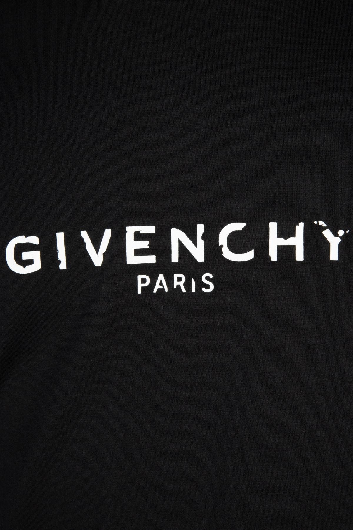 Givenchy Cotton Logo Crewneck T-shirt in Black for Men - Lyst