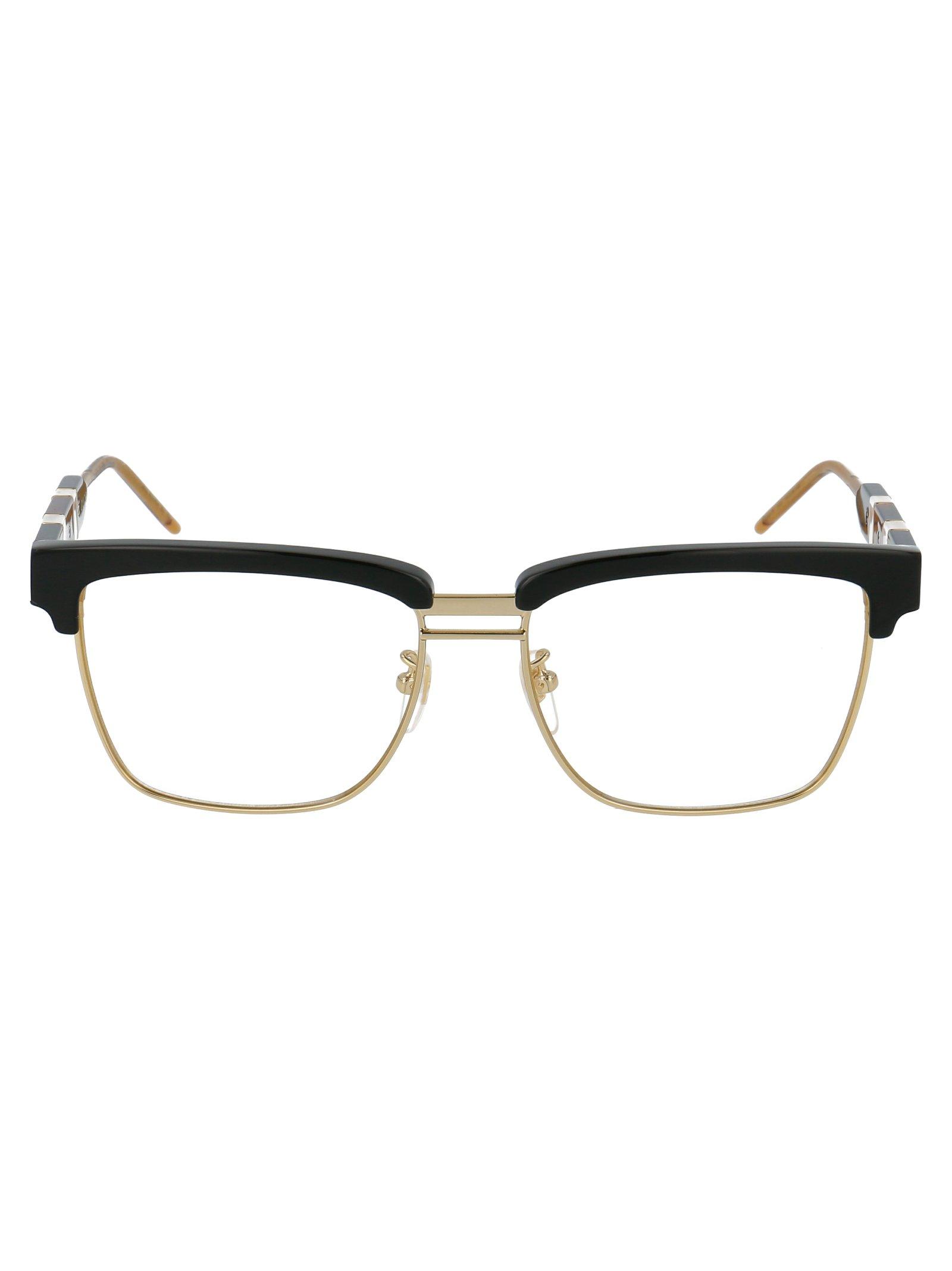 gucci half rim glasses