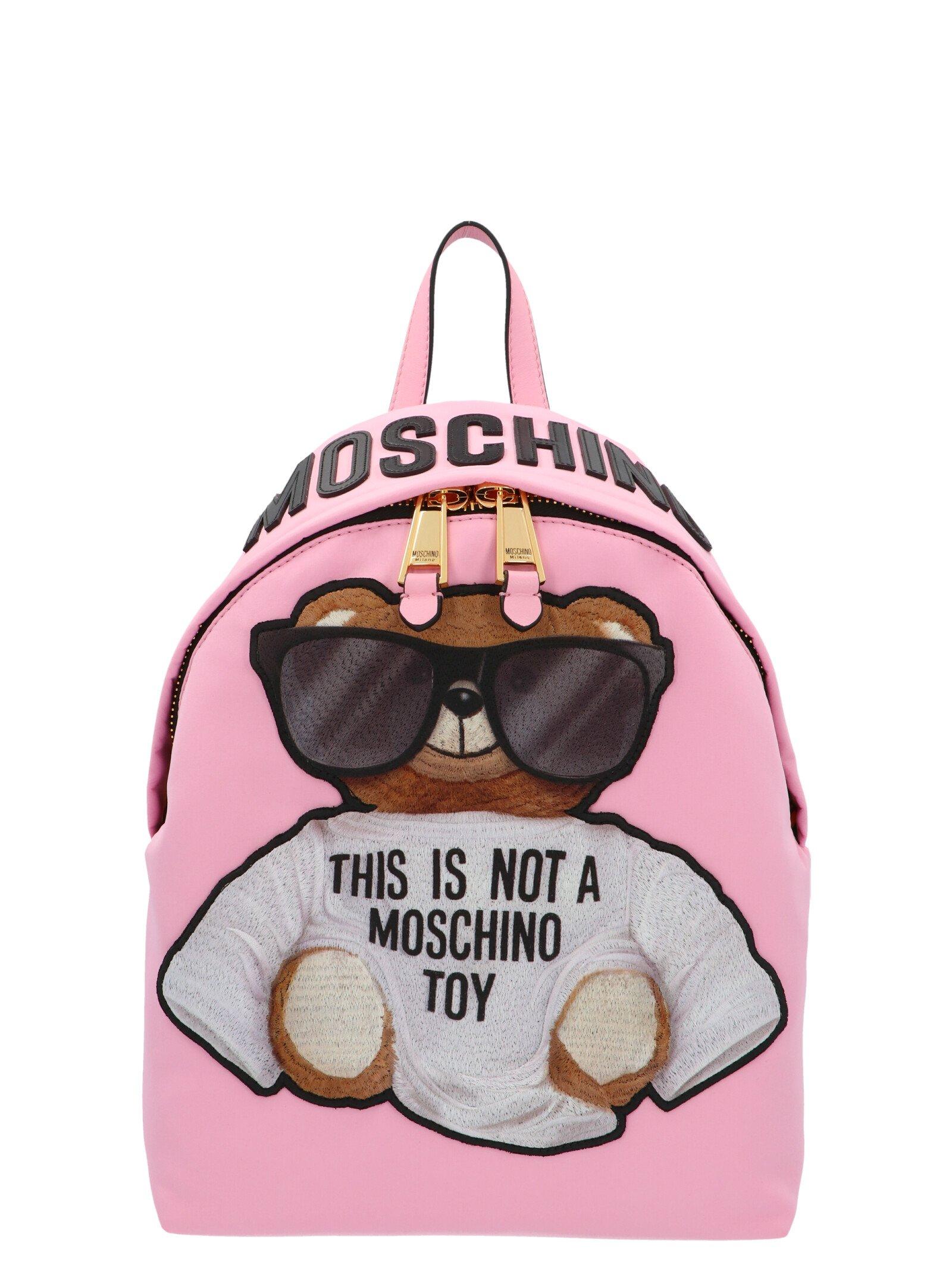 Moschino Synthetic Teddy Backpack in Pink - Lyst