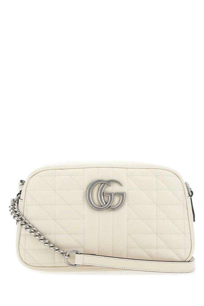 Gucci Marmont Small Shoulder Bag in Natural | Lyst