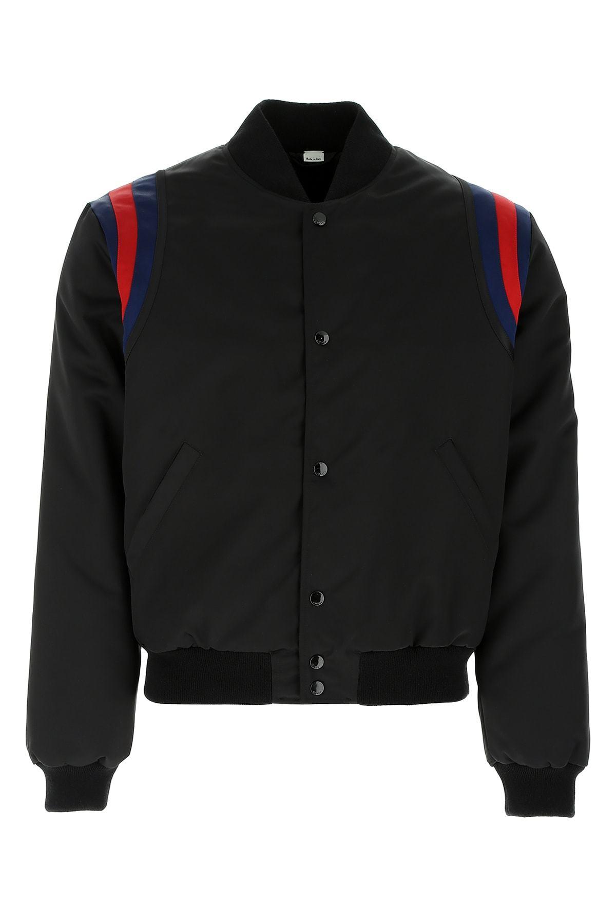 Gucci Synthetic Band Bomber Jacket in Black for Men - Save 35% - Lyst