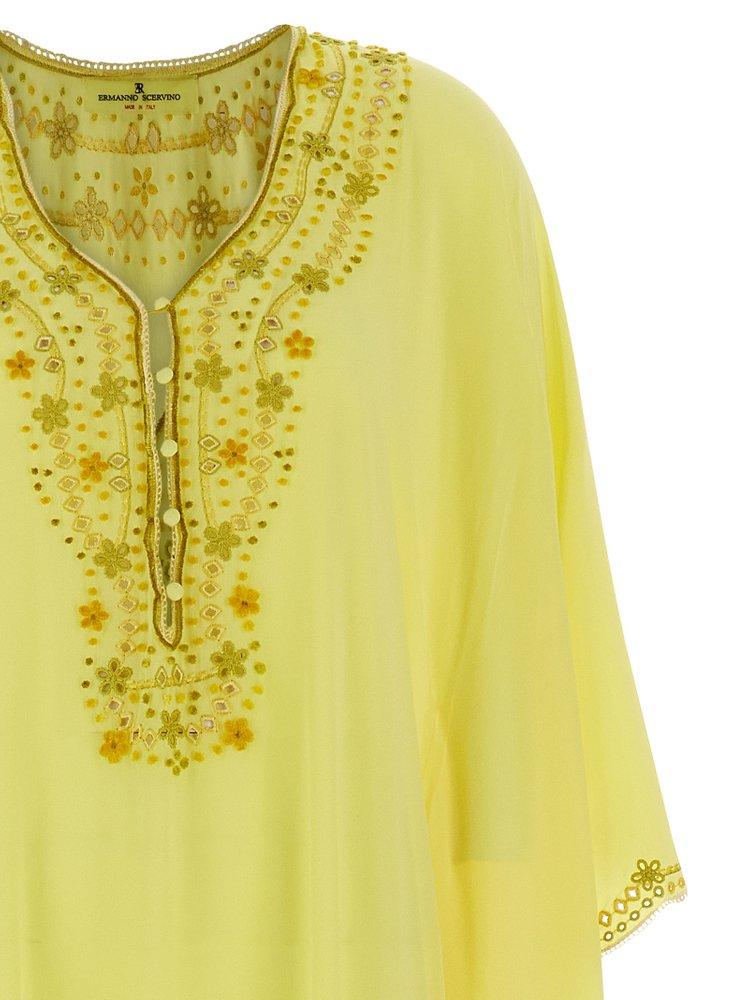 スカート ERMANNO SCERVINO Silk kaftan Yellow Yellow Ermanno Scervino Dresses for Women | Lyst Canada