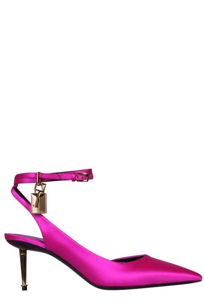 Tom Ford Padlock Satin Pumps in Pink | Lyst