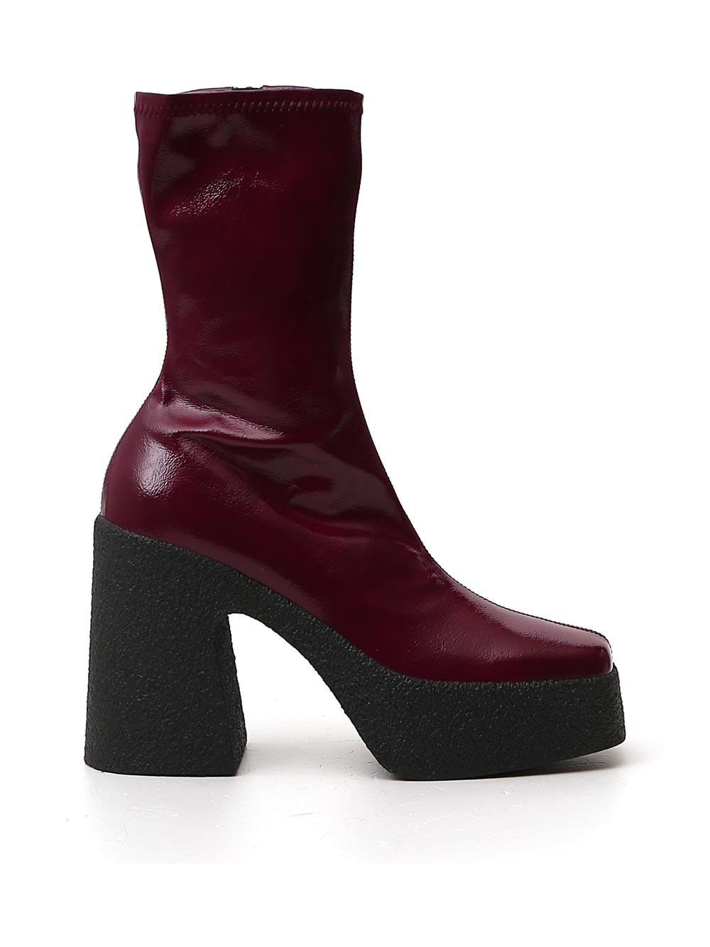 stella mccartney exaggerated block heel platform bootie