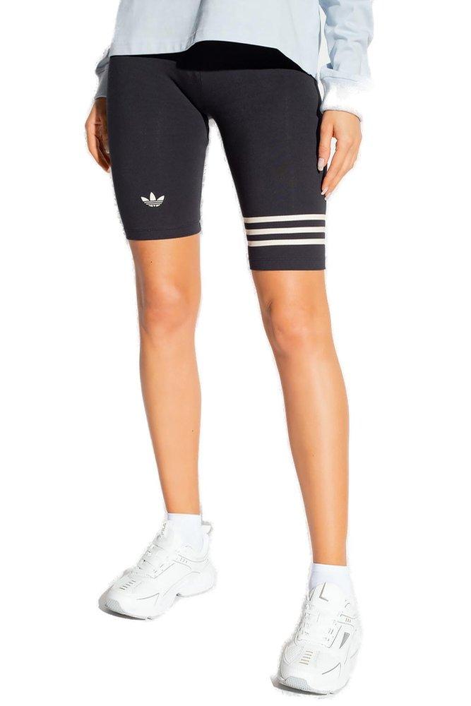 adidas Originals Logo Printed Bike Shorts in Blue | Lyst