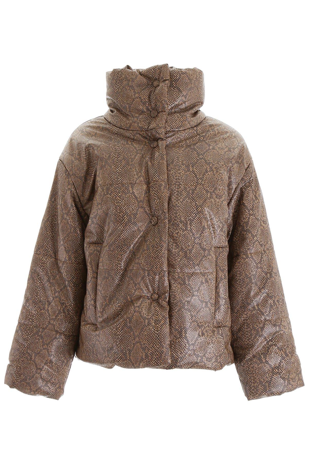 Nanushka Synthetic Hide Padded Jacket in Brown - Save 44% - Lyst